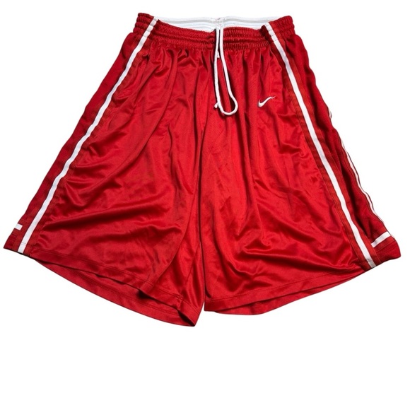 Nike Shorts Mens Red Swoosh Basketball M - Picture 1 of 4